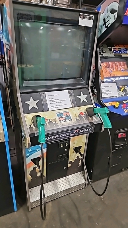 AMERICA'S ARMY TARGET SHOOTEER TRAINER UPRIGHT ARCADE GAME