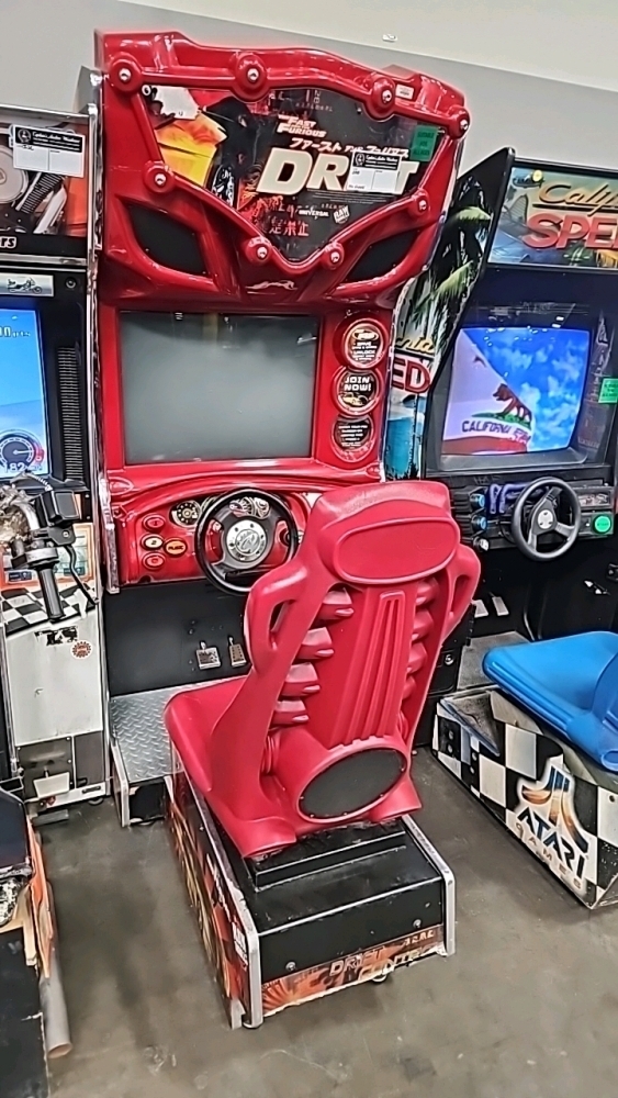 DRIFT FAST & FURIOUS RED CABINET RACING ARCADE GAME