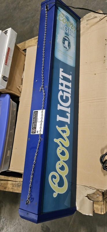 "COORS LIGHT" POOL TABLE OVERHEAD BAR LIGHT 50"