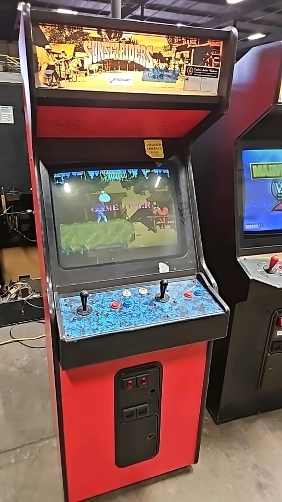 SUNSET RIDERS 2 PLAYER KONAMI ARCADE GAME