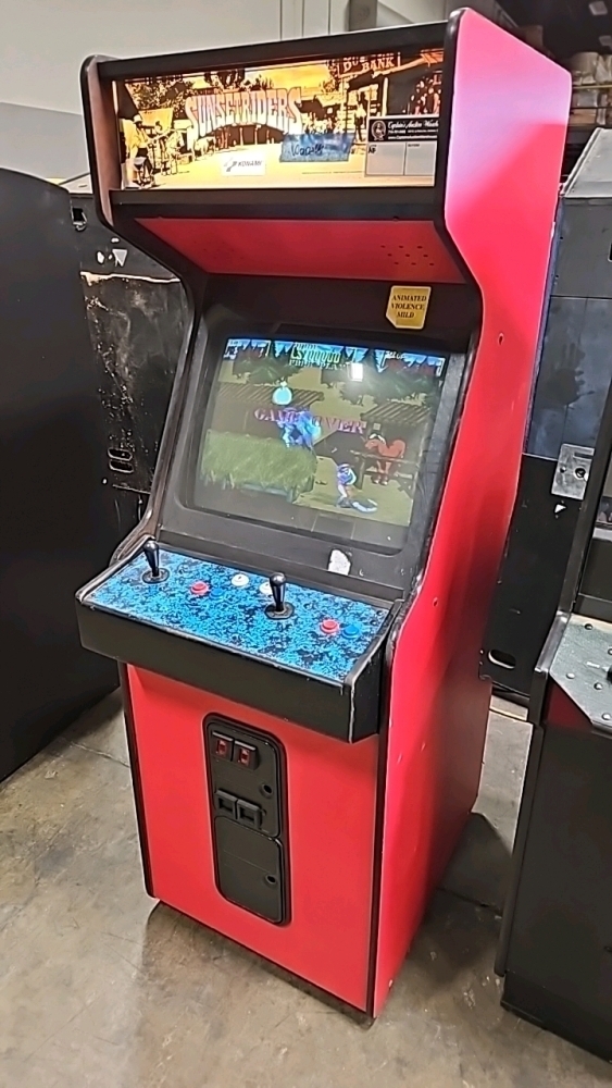 SUNSET RIDERS 2 PLAYER KONAMI ARCADE GAME