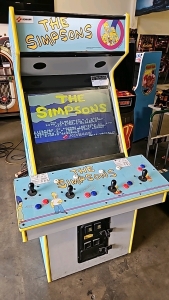 THE SIMPSON'S 4 PLAYER ARCADE GAME SHORT CAB W/ LCD MONITOR