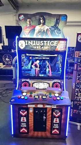 INJUSTICE DC SUPER HEROES RAW THRILLS ARCADE GAME W/ EXTRA CARDS!!