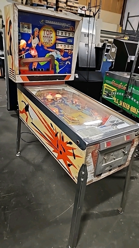 TOP SCORE PINBALL MACHINE GOTTLIEB MECHANICAL BACK BOX