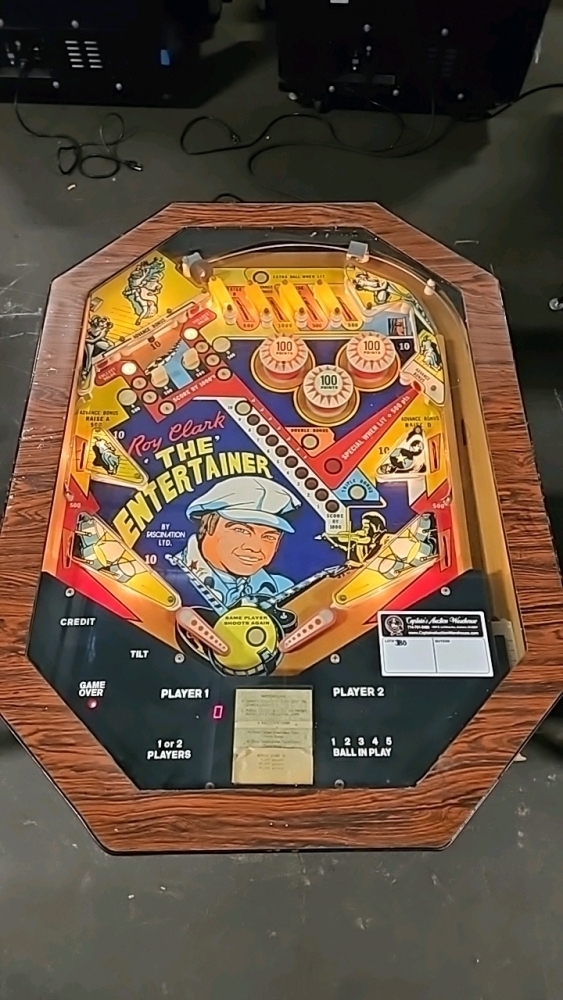 ROY CLARK THE ENTERTAINER COCKTAIL TABLE PINBALL MACHINE