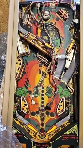 BLACK KNIGHT PINBALL PLAYFIELD ONLY PARTS- POPULATED IN CRATE