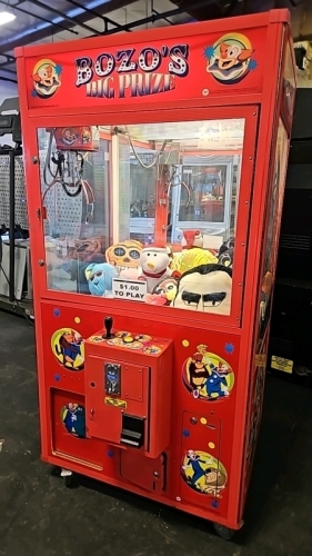 BOZO'S BIG PRIZE PLUSH CRANE MACHINE FUN RED COAST TO COAST