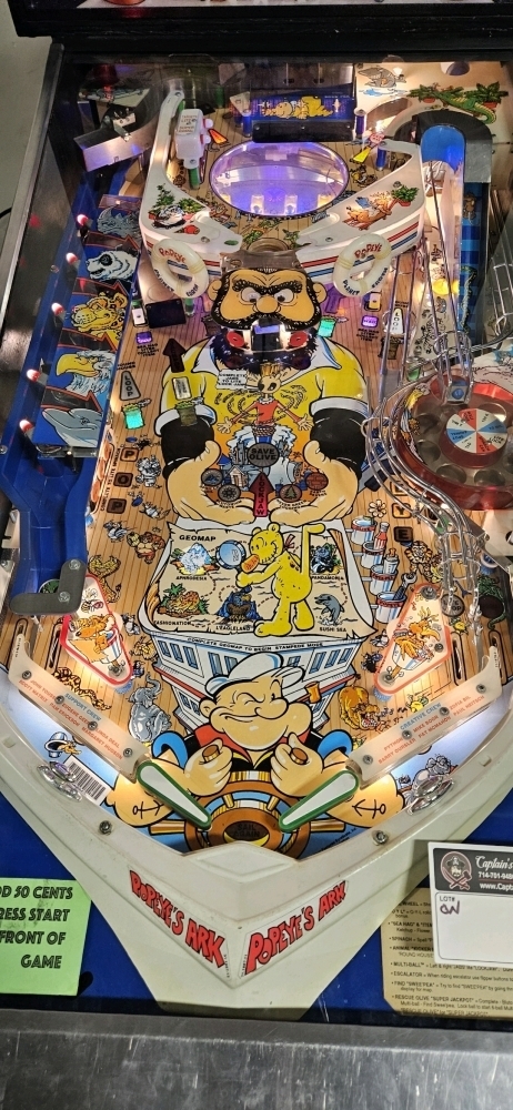 POPEYE SAVES THE PLANET PINBALL MACHINE BALLY