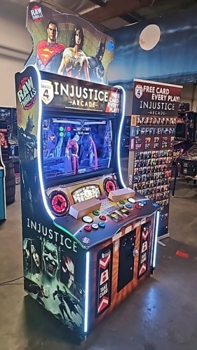 INJUSTICE DC SUPER HEROES RAW THRILLS ARCADE GAME W/ EXTRA CARDS!!