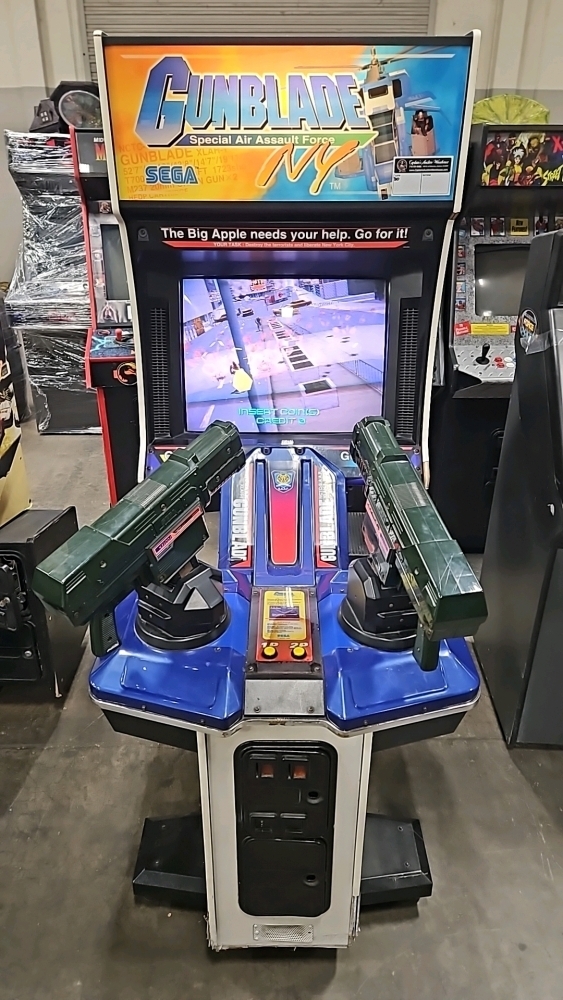 GUNBLADE NY UPRIGHT 25 MONITOR ARCADE GAME SEGA