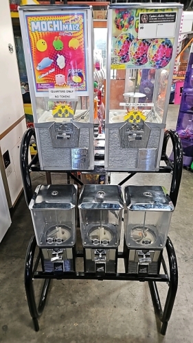 5 HEAD NORTHWESTERN BULK CAPSULE CANDY VENDING RACK