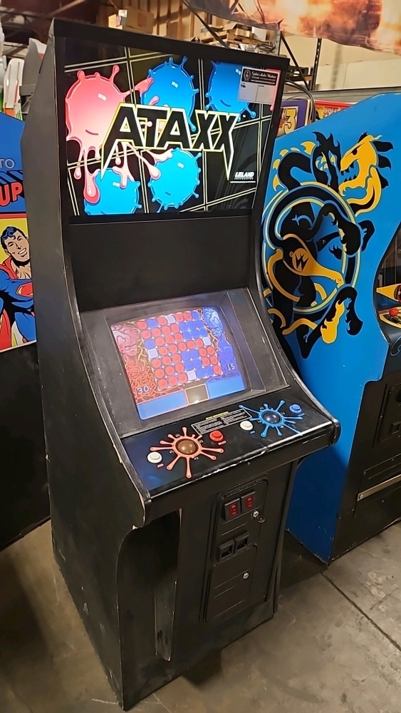 ATAXX DEDICATED UPRIGHT CLASSIC ARCADE GAME LELAND CORP