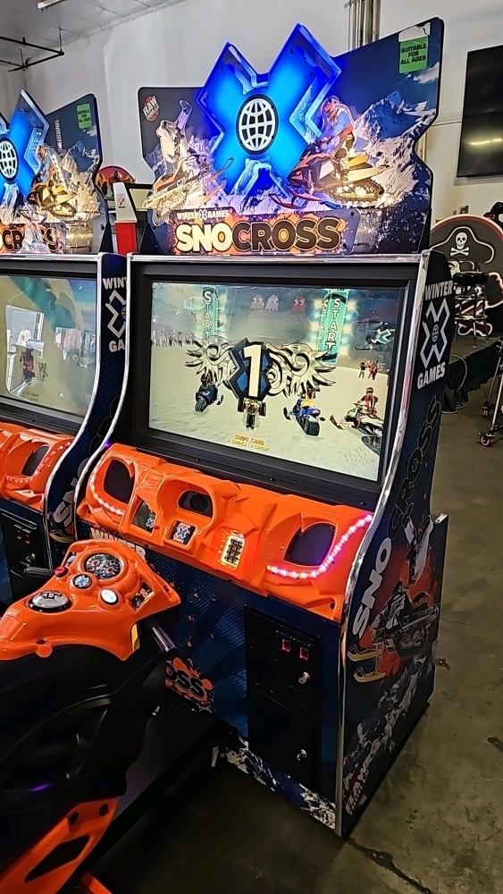 SNO-CROSS X GAMES SITDOWN RACING ARCADE GAME RAW THRILLS #2
