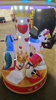 KIDDIE RIDE CROWN CAROUSEL 3 HORSE RIDE BRAND NEW - 5