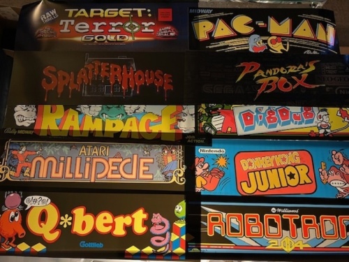 1 LOT- ARCADE GAME MARQUEES NEW CLASSIC GAME TRANSLITES #4