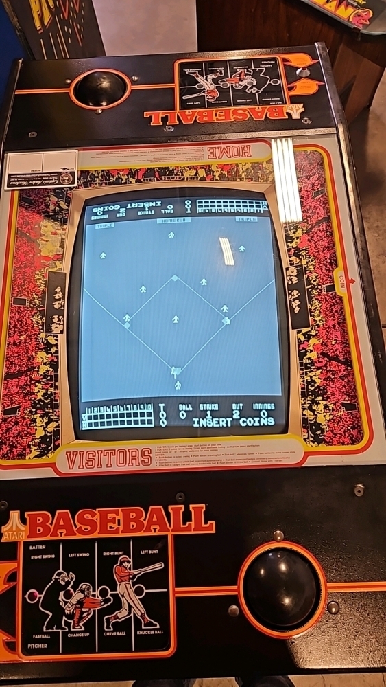 ATARI BASEBALL CLASSIC COCKTAIL TABLE ARCADE GAME