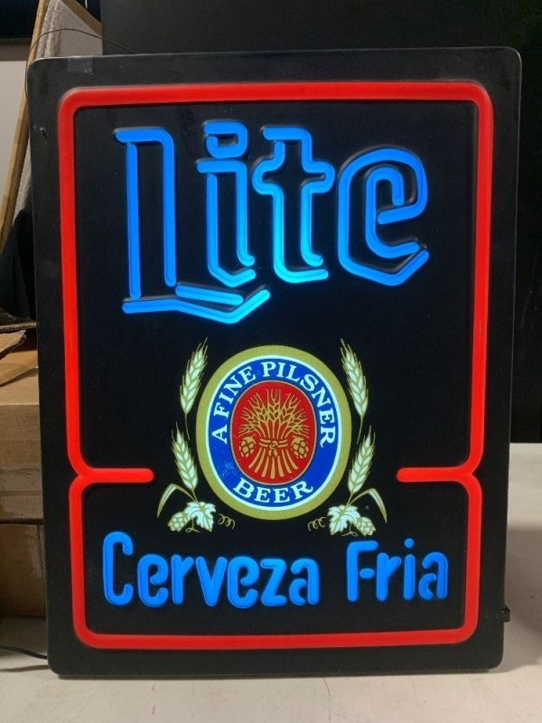 1 LOT- MILLER LITE BEER SIGN