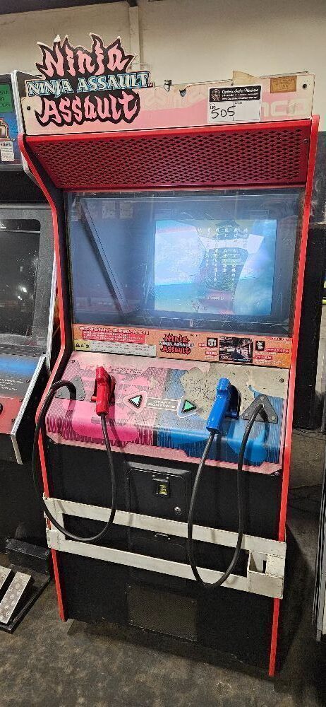 NINJA ASSAULT UPRIGHT SHOOTER ARCADE GAME NAMCO