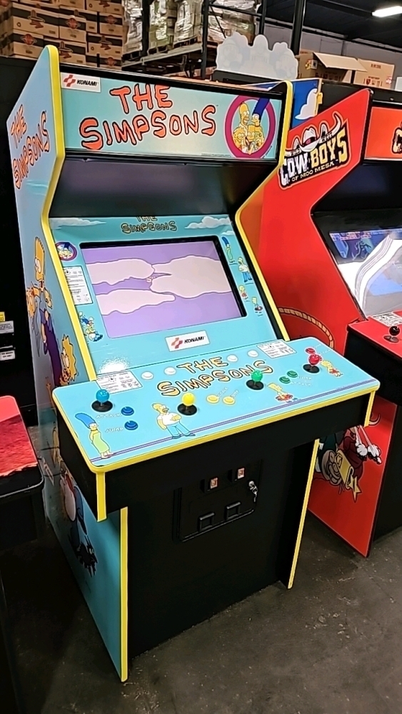 THE SIMPSONS 4 PLAYER UPRIGHT ARCADE GAME NEW BUILD W/ LCD