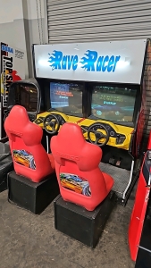 RAVE RACER TWIN SITDOWN RACING ARCADE GAME NAMCO