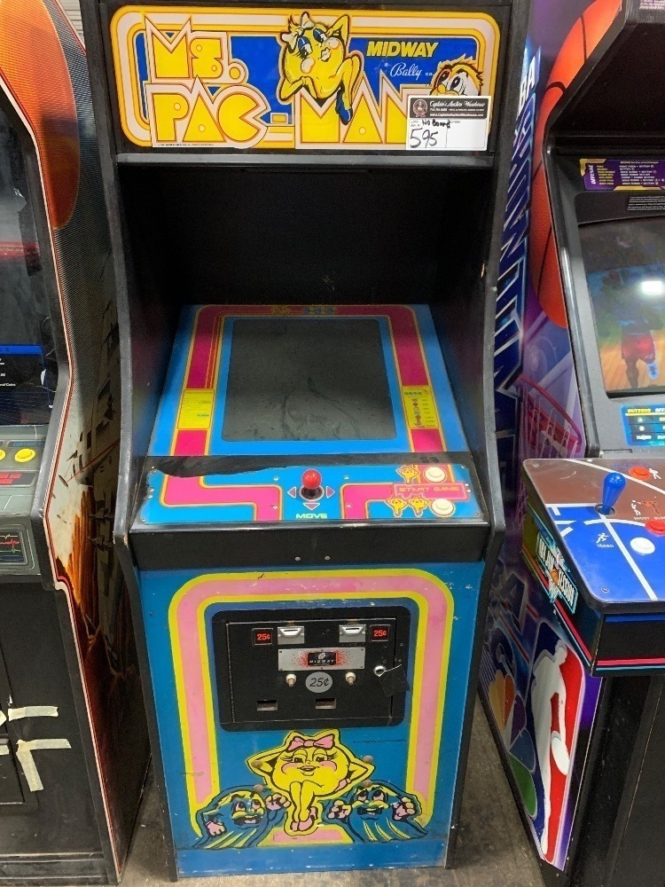 MS. PACMAN UPRIGHT CLASSIC ARCADE GAME BALLY MIDWAY 19 CRT