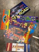 1 BOX LOT- MISC ORIGINAL ARCADE GAME MARQUEES - 4