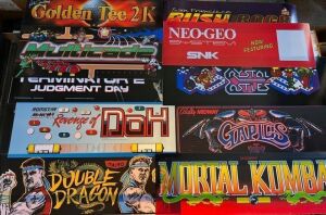 1 LOT- ARCADE GAME MARQUEES NEW CLASSIC GAME TRANSLITES #2