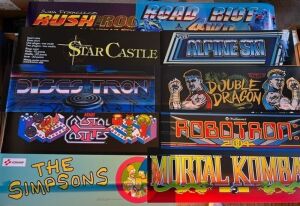 1 LOT- ARCADE GAME MARQUEES NEW CLASSIC GAME TRANSLITES #3