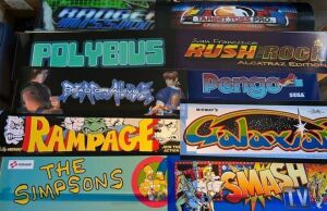 1 LOT- ARCADE GAME MARQUEES NEW CLASSIC GAME TRANSLITES #4