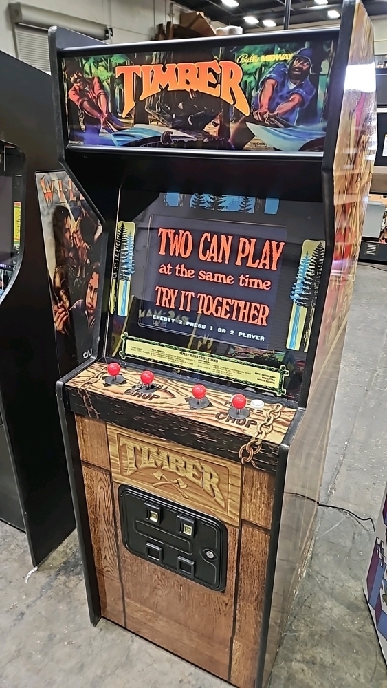 TIMBER CLASSIC STYLE NEW BUILD ARCADE GAME W/ LCD MONITOR