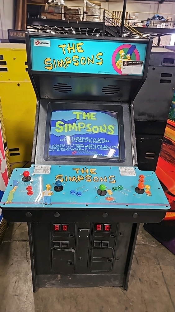 THE SIMPSONS 4 PLAYER ARCADE GAME KONAMI