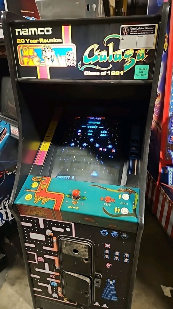 CLASS OF 81 GALAGA MS PACMAN UPRIGHT ARCADE GAME NAMCO