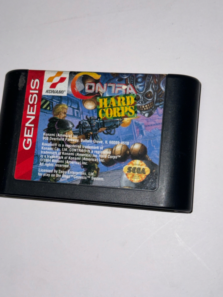 CONTRA HARD CORPS SEGA GENESIS 1994 KONAMI LOOSE CARTRIDGE