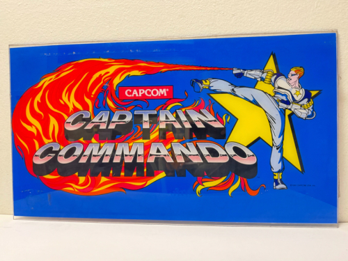 RETRO CAPTAIN COMMANDO CAPCOM ARCADE PLEXIGLASS DISPLAY MARQUEE