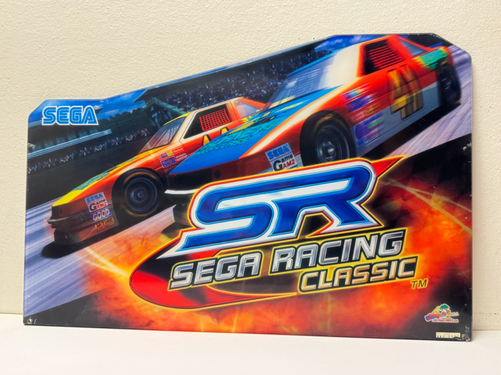 SR SEGA RACING CLASSIC ARCADE GAME MARQUEE