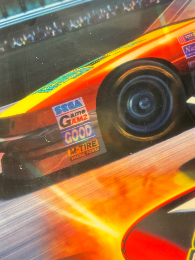 SR SEGA RACING CLASSIC ARCADE GAME MARQUEE