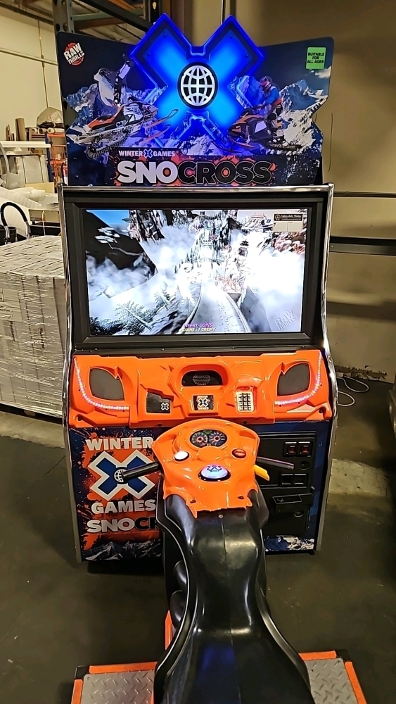 SNO-CROSS X GAMES SITDOWN RACING ARCADE GAME RAW THRILLS