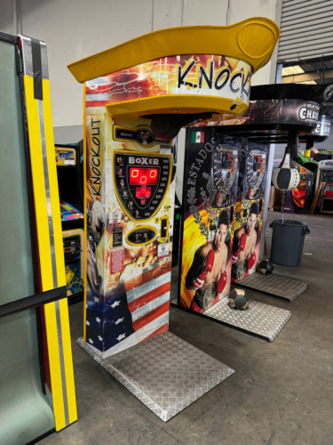 BOXER KNOCK OUT STRENGTH PUNCHING BAG YELLOW CAB ARCADE GAME