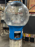 WIZARD! SPIRAL GLOBE GUMBALL VENDING MACHINE BLUE - 3