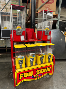 FUN ZONE 6 HEAD NORTHWESTERN CAPSULE DISPENSER RACK