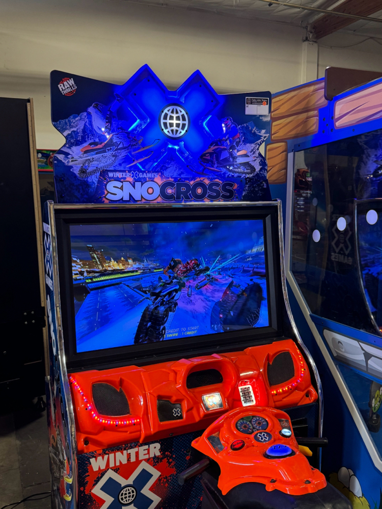 SNO-CROSS X GAMES DELUXE SITDOWN ARCADE GAME RAW THRILLS #2