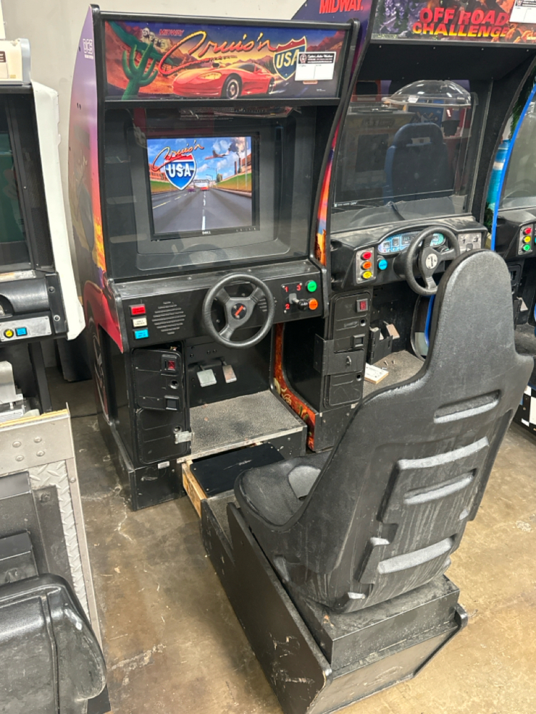 CRUISIN' USA SITDOWN RACING ARCADE GAME LCD SCREEN MIDWAY