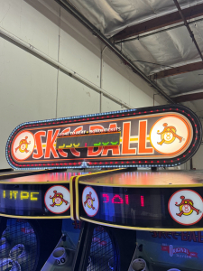 SKEEBALL JACK POT BONUS TICKETS SIGN