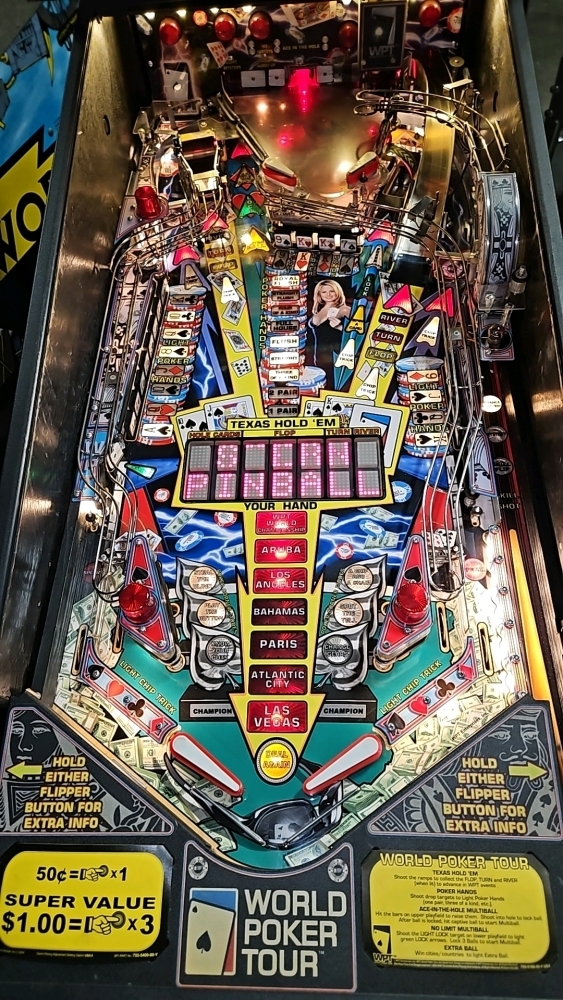 WORLD POKER TOUR PINBALL MACHINE STERN INC.