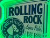 ROLLING ROCK PREMIUM BEER 1995 MINI-STEEPLECHASE NEON SIGN - 2