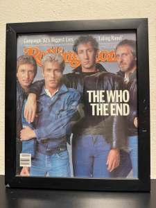 VINTAGE 1982 FRAMED ROLLING STONE MAGAZINE ISSUE 382 THE WHO COVER PHOTO