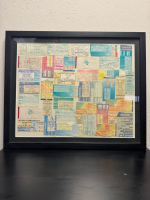 CLASSIC ROCK MEMORABILIA TICKET COLLAGE THE ROLLING STONES, ROBERT PLANT, NEIL YOUNG & MORE