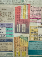 CLASSIC ROCK MEMORABILIA TICKET COLLAGE THE ROLLING STONES, ROBERT PLANT, NEIL YOUNG & MORE - 3