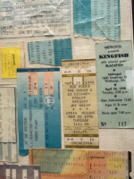 CLASSIC ROCK MEMORABILIA TICKET COLLAGE THE ROLLING STONES, ROBERT PLANT, NEIL YOUNG & MORE - 6