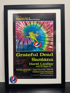 GRATEFUL DEAD SANTANA MOUNTAIN AIRE MUSIC FESTIVAL FROG FRAMED CONCERT POSTER